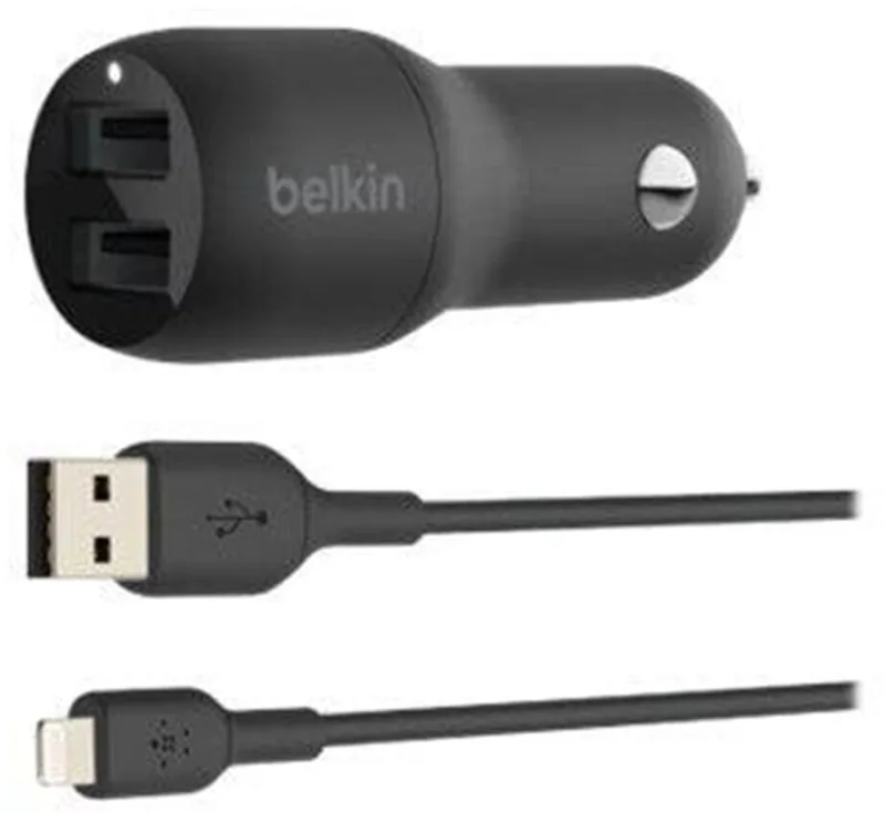 Belkin Boost Charge USB-Kfz-Ladegerät, 24 W, mit 2 Anschlüssen