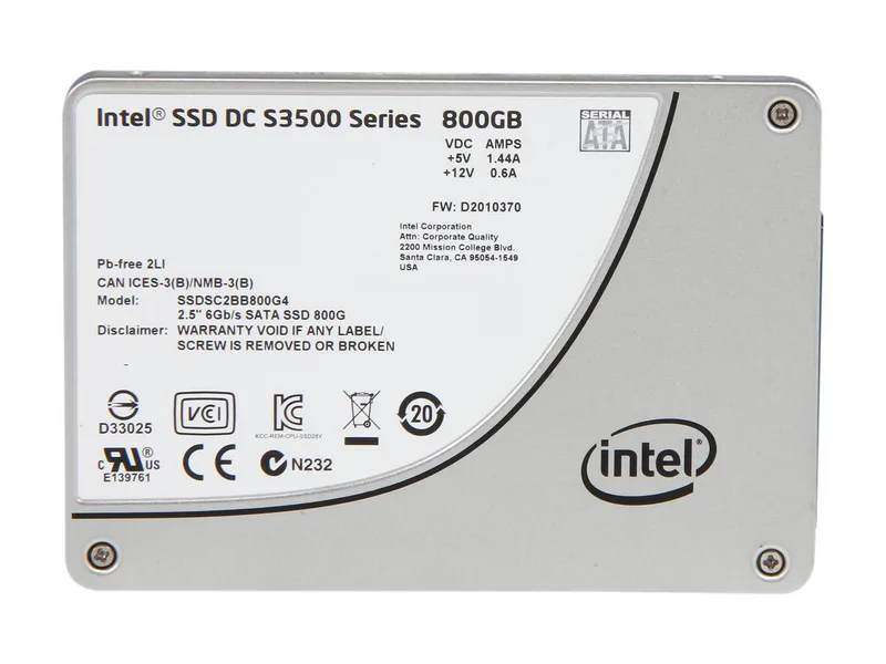Intel SSDSC2BB800G401 DC S3500-serien intern SSD