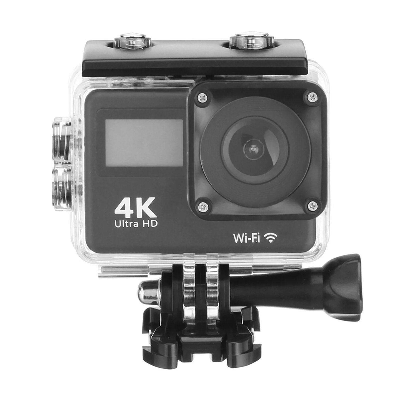 Actionkameror 4k ultra Hd Action kamera wifi, dubbel LCD 16MP 170d 30m Vattentät actionkamera