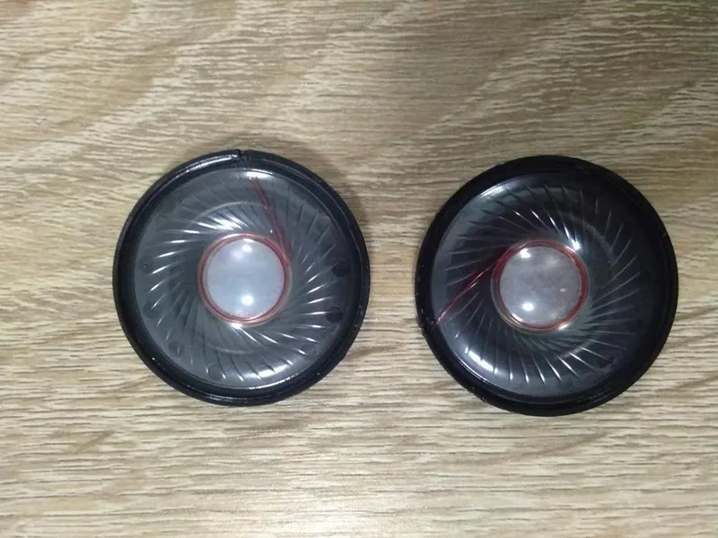 2 st svarta 50 mm hörlurar högtalare headset förare 32 ohm 112 dB högtalare reparationsdelar för hörlurar 50 mm högtalare