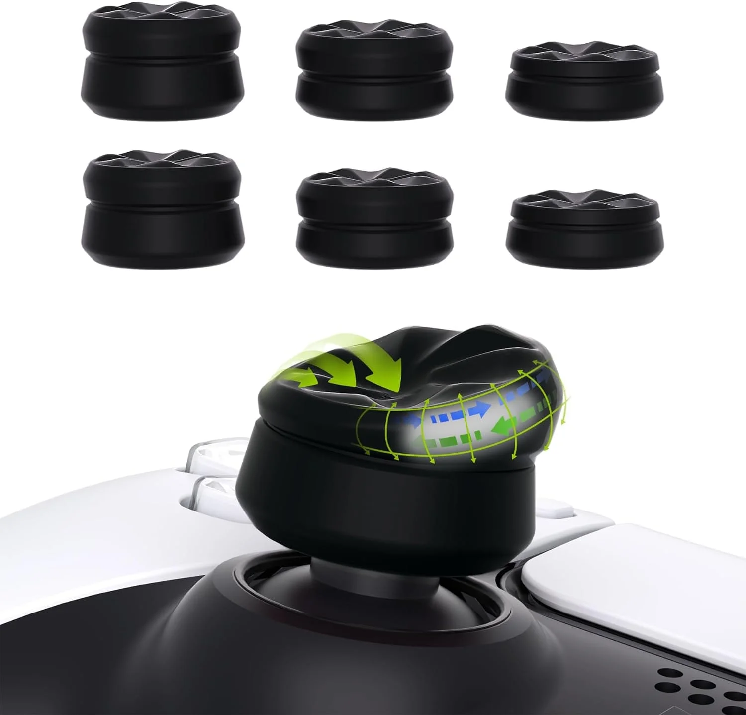 PlayVital Thumbs Pro HURRICANE Thumbstick Grips Cover för ps5 Kontroller