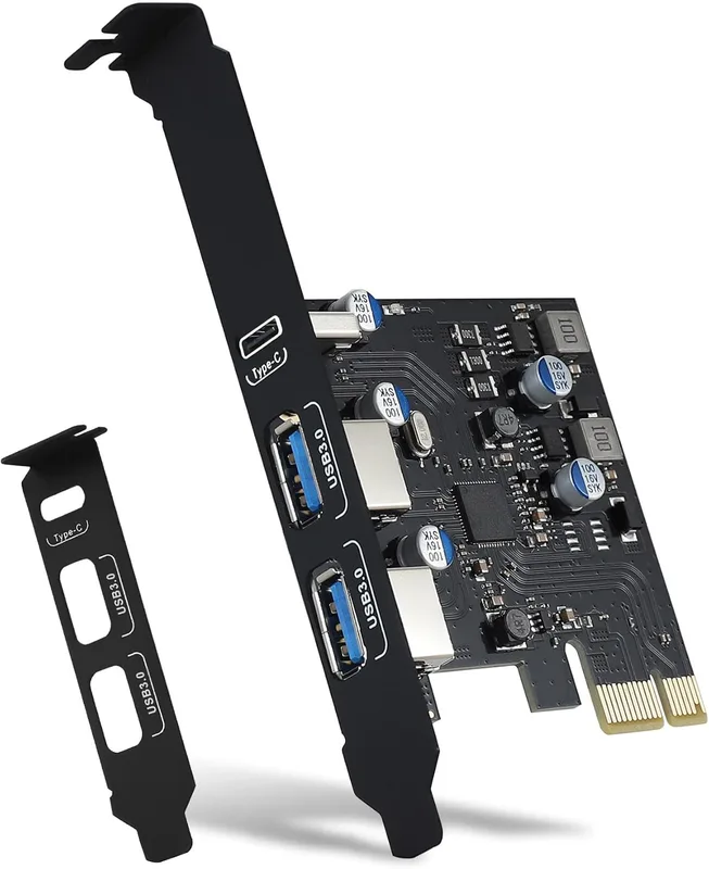 PCIE USB 3.0-kort typ-C och USB-portkort 5 Gbps PCIE USB-adapter för datorfodral förlängning framport