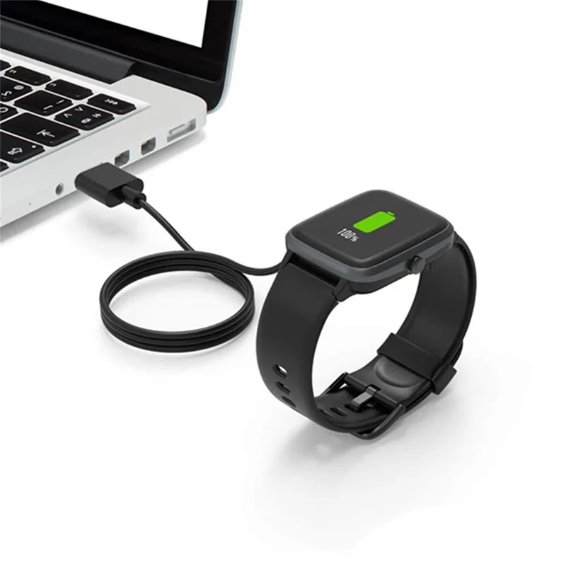 Annadue Smartwatch Laddningsställ, Snabbladdning Bärbar Magnetisk Klocka Laddningsdocka med 3,3 Fot USB-kabel och Halkfri Bas (Svart)