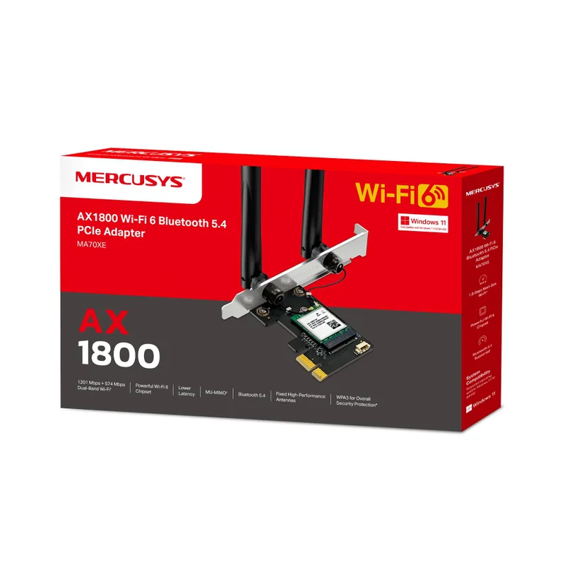 Mercusys MA70XE Wi-Fi 6 Bluetooth 5,4 PCIe-adapter