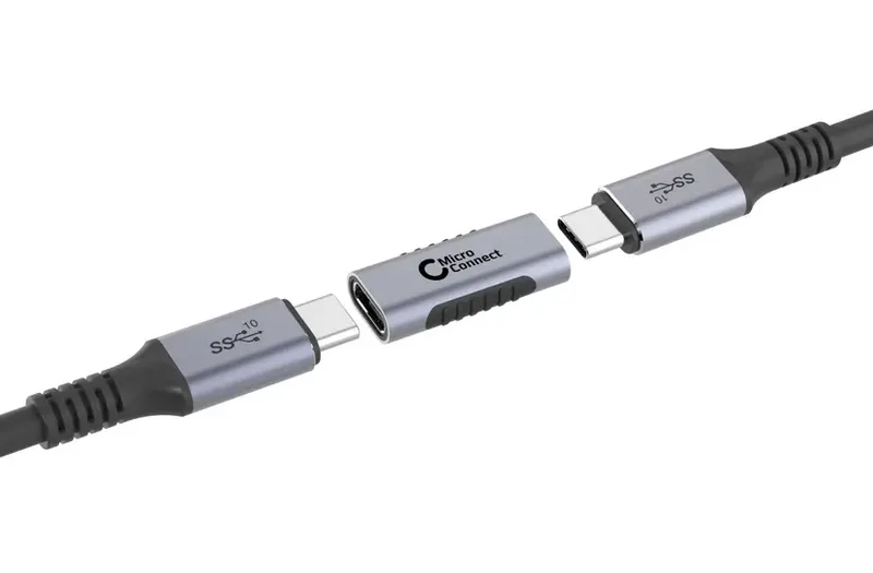 TC-USB3AC/BL kabelomvandlare (hane/hona) Svart