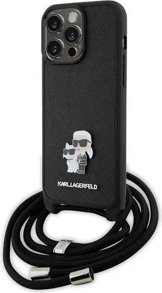 Karl Lagerfeld iPhone 15 Pro Halsbandsskal Crossbody Saffiano