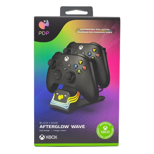 PDP Xbox AFTERGLOW WAVE DUAL CHARGER Black