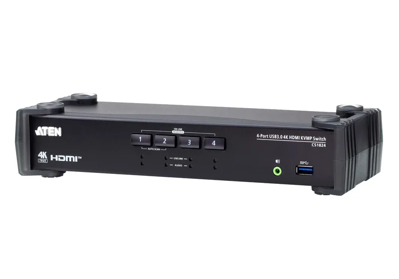 ATEN CS1824 4 Port USB 3.0 HDMI KVM-omkopplare