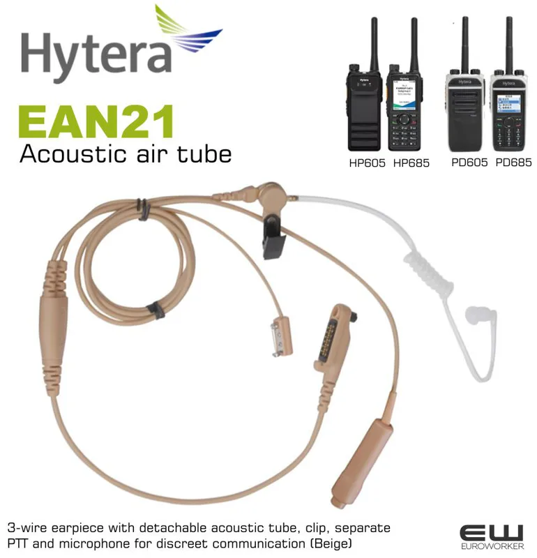 EAN21 Fit For Hytera PD600 hörlurar