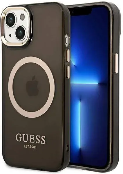 Guess iPhone 14 Skal Translucent MagSafe Svart