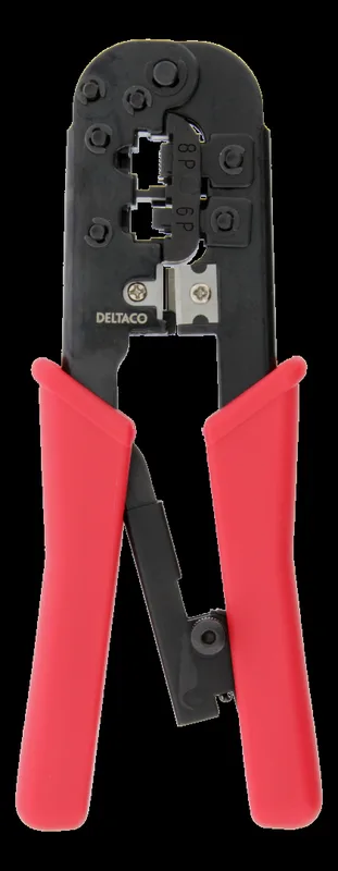 Modularverktyg/krimptång Deltaco VK-3 för 6/8-pin RJ45 med avbitare/avskalare