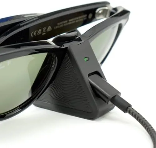 GOTOTOP Meta Headliner Smart Glasses Laddningsdocka Bärbar USB-stativ Indikatorlampor för Sovrum, Kontor, Resor