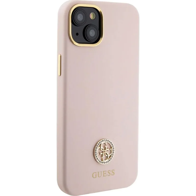 Guess iPhone 15 Skal Liquid Silicone Metal