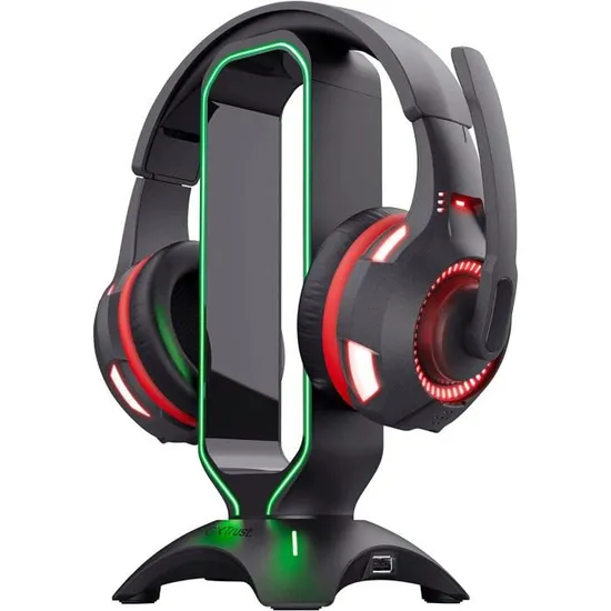 SUPPORT GAMING CINTAR RGB POUR CASQUE MICRO AVEC 2 PORTS USB