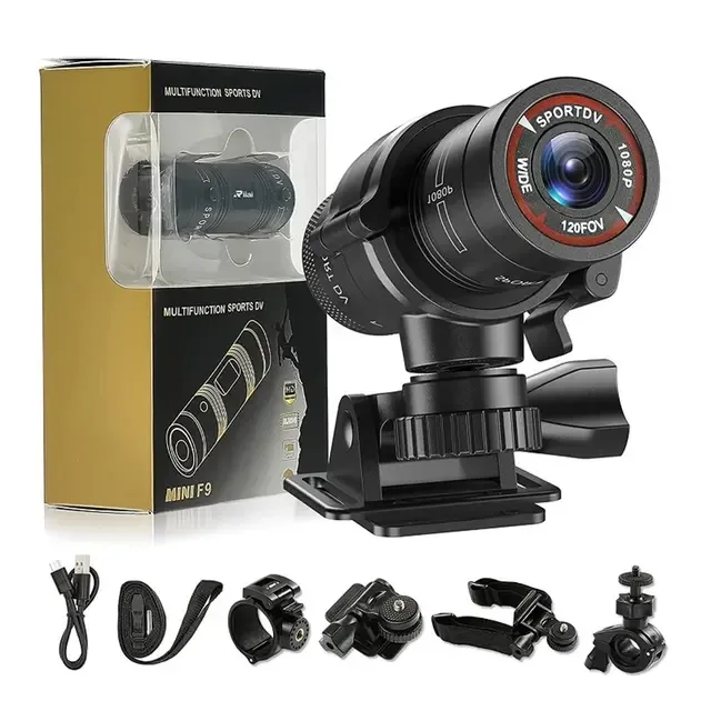 Actionkamera Sportkamera Videokamera HD 1080p Mountain Bike Cykel Motorcykel Hjälm Action