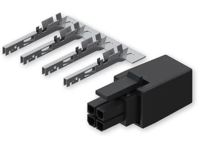 4-pins strömkontakt med terminaler