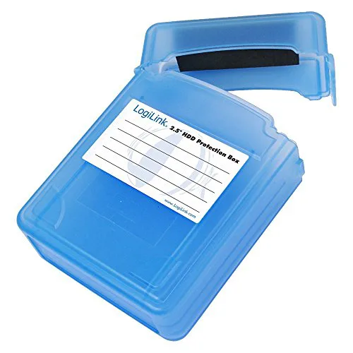 LogiLink UA0132 hårddisk skyddsfodral för 2 x 6,4 cm (2,5 tum) HDD