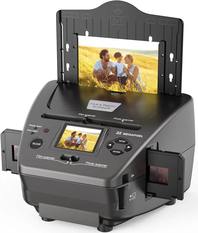 Film Slide Scanner, Digital Film Converter, Med 4,3 Tums Lcd-SkäRm, Konvertera 35 Mm, 135, 126, 127 Negativ Och Diabilder Till Digital Jpeg