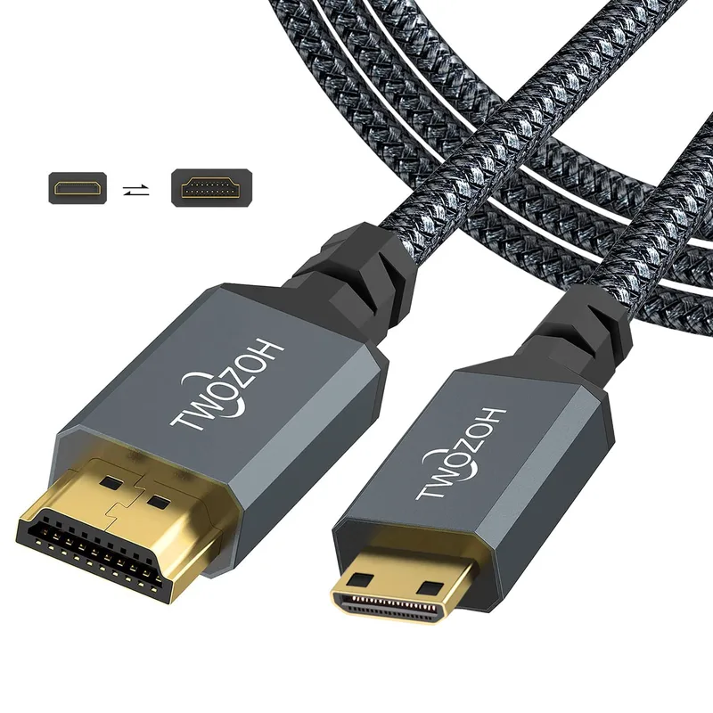 Twozoh Vinklad Mini HDMI till HDMI Adapterkabel