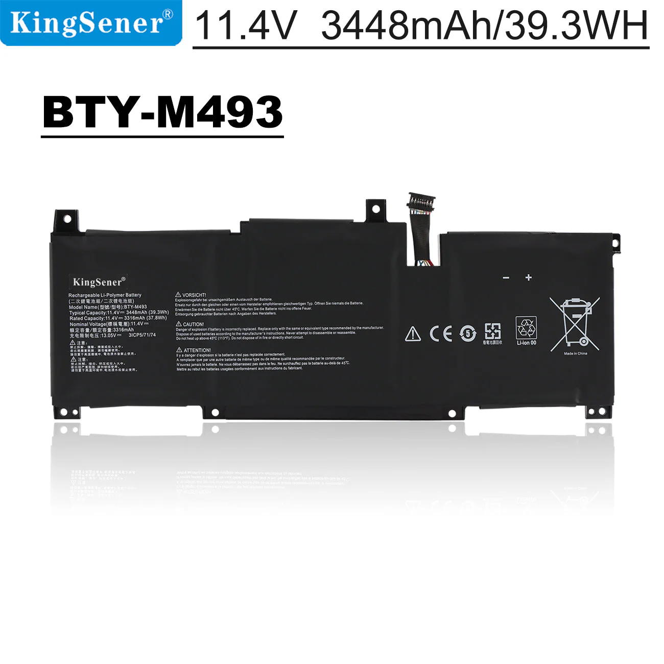 BLESYS BTY-M493 Batterie för MSI Prestige 14