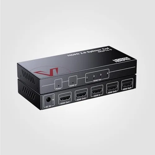 AV Access 1 in 4 Out UHD 4K@60Hz 1080p@120Hz HDMI 2.0 Splitter