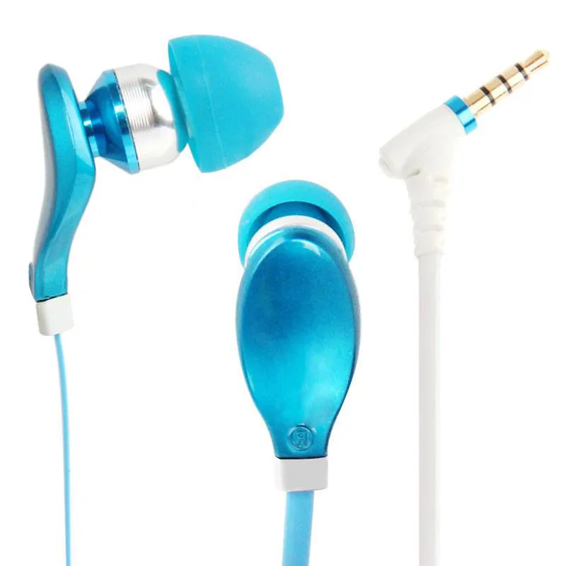 In-Ear-monitorhörlurar 11 mm PET-kompositmembran dynamiska hörlurar 3,5 mm blå med mikrofon
