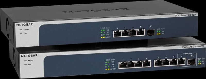 NETGEAR XS505M 5-portars 10 gbit multi-gigabit Ethernet LAN Switch