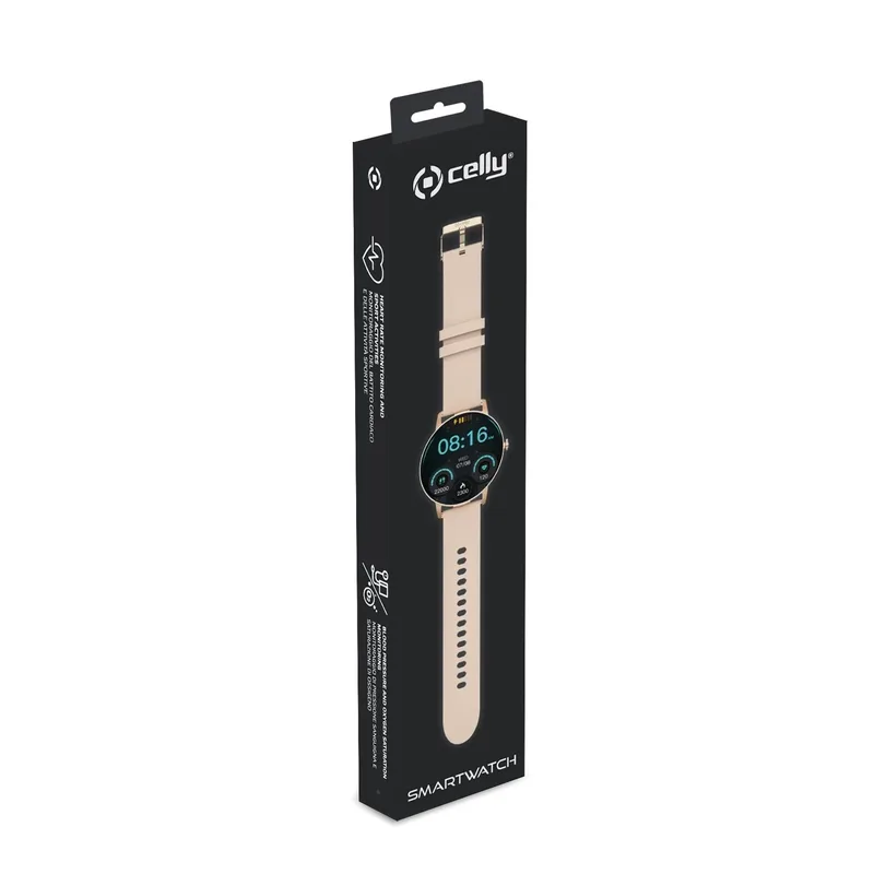 Celly Trainerround2 Smartwatch med rund urtavla Rosa