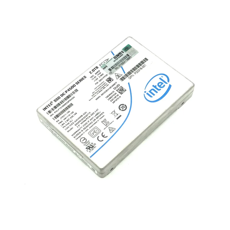 Intel P4500 Series 2 TB 2.5 U.2 NVMe Solid State-enhet