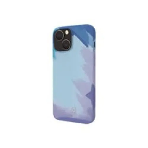 Celly Watercolor TPU case iPhone 13 Blå