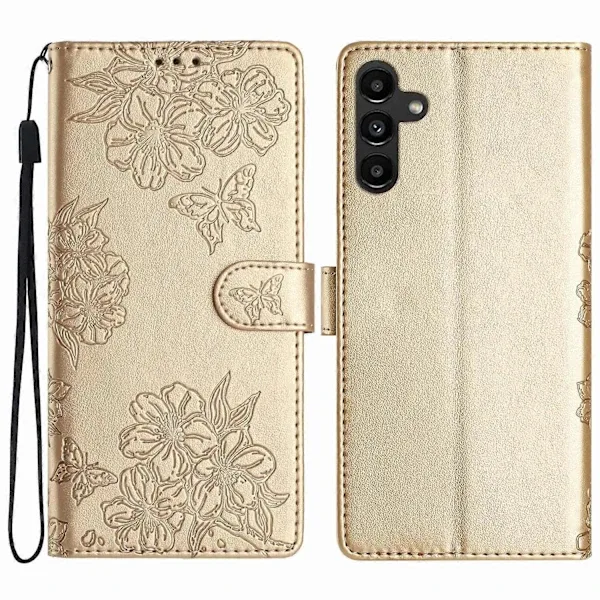 HONLEN Fodral för Samsung Galaxy A56 5G (6,6 tum) premium PU-läder plånbok flip magnetisk stängning, mandala präglad design med 3 kortplatser, stativf