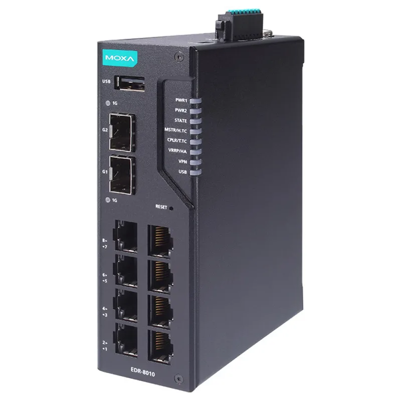 Moxa EDR-8010-2GSFP 8xFE 2xSFP Industrial Router