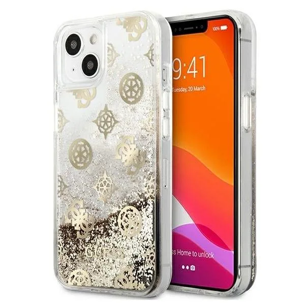 Guess iPhone 13 mini Skal Peony Liquid Glitter