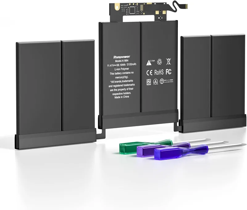ANTIEE Batteri kompatibel för MacBook Pro 13-tum 2019
