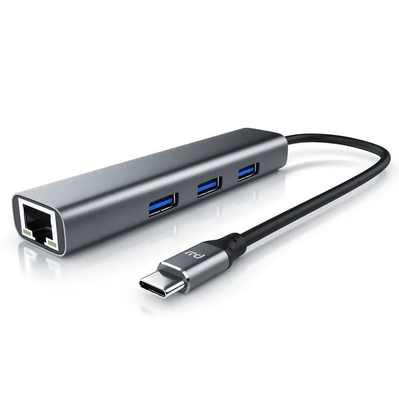 LAN-adapter Ethernet-kabel USB-C 3.2 Gen2-kontakt > RJ-45-kontakt