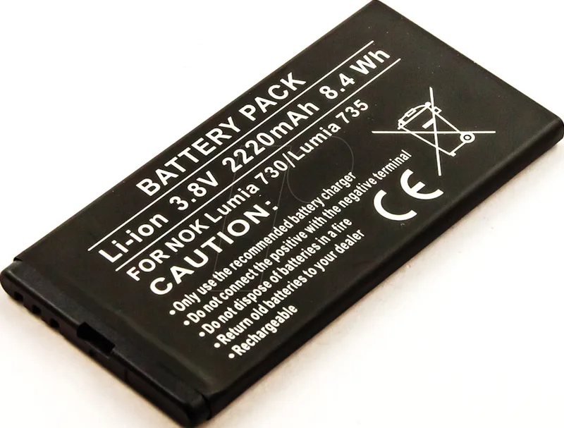 Nokia - Telefonakku 1 x Li-Ion 2220 mAh - för Lumia 730 Dual SIM, 735 (BV-T5A)