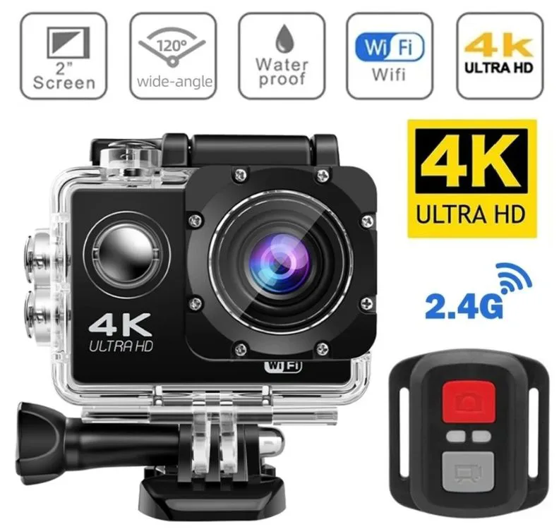 Actionkamera Action kamera ultra HD 4K WiFi fjärrkontroll sport kamera