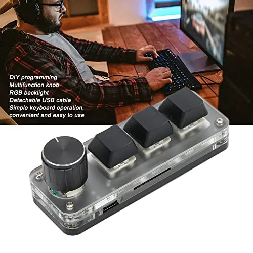 Gugxiom 3-knapps Mini USB Programmerbart Makrotangentbord