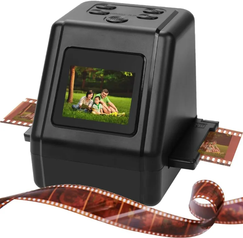 135 filmskanner, 22 MP digital diabildskanner, med stor 4,3" TFT-färgskärm, stödfilmsformat (135/126KPK/110/SUPER8/positiv film/negativ film/svartvit