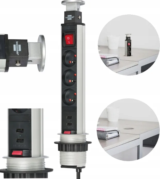 brennenstuhl Tower Power USB-Charger Desktop Extension Socket