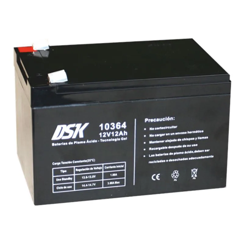 DSK 10364-12V 12Ah Sealed AGM Gel Technology Lead Battery