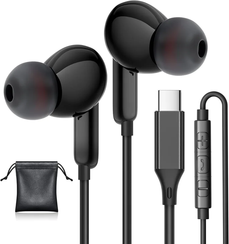 Earphone, Plug and Play Wired Hörlurar, Universal Hifi Sound för Mobiltelefon för Dator