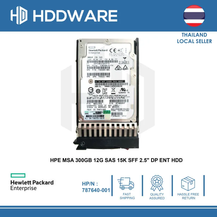 Hewlett Packard Enterprise HDD MSA 300 GB 12G 15K 2,5 tum SAS ENT