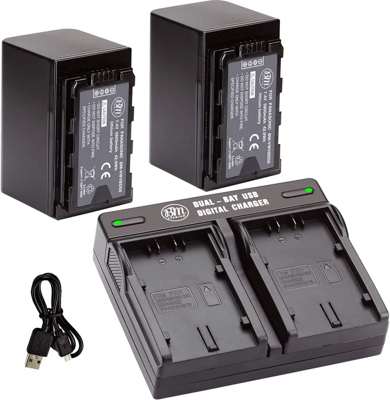 Panasonic Battery Ag-vbr59 With Twin Battery Charger