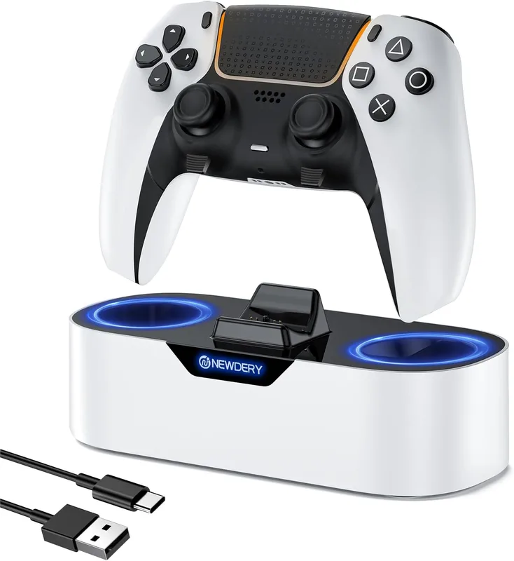 NEWDERY PS5 Controller Laddningsstation