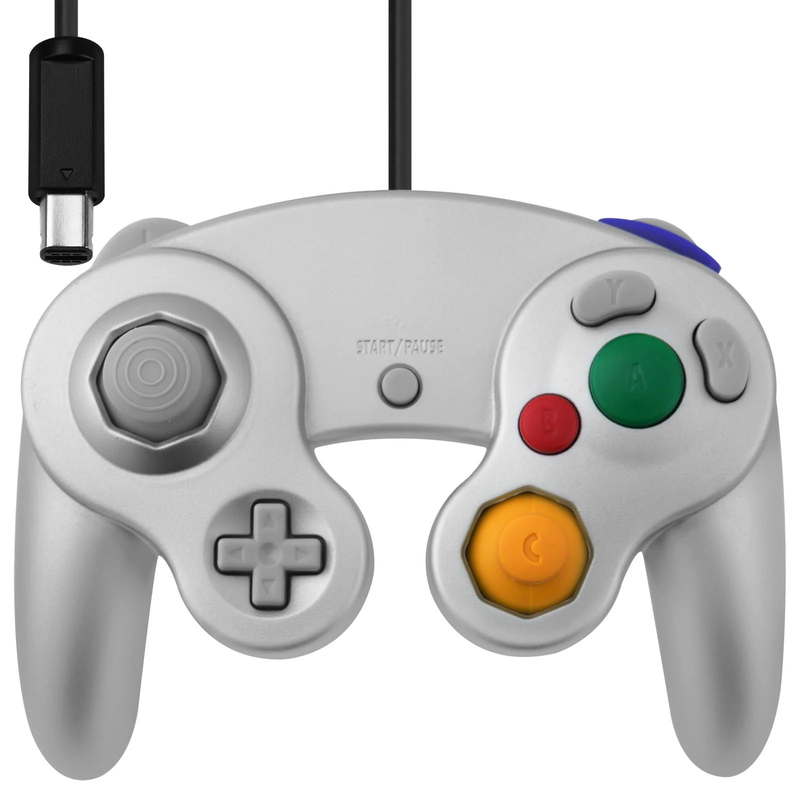 Wii- och Gamecube-kompatibel handkontroll med vibration