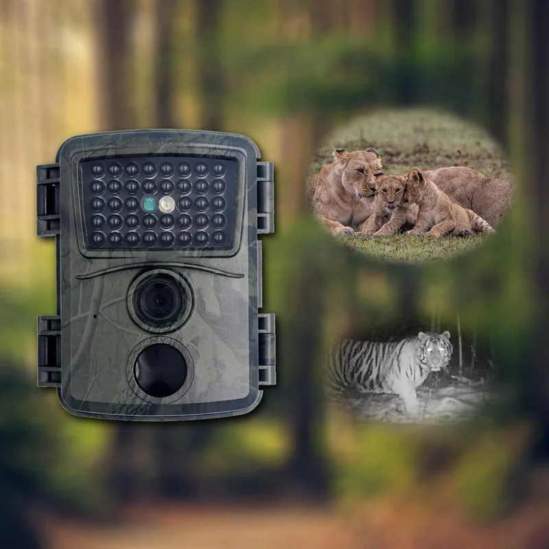 Wildlife Trail Camera 1 2mp 1080p Wild Camera Wild Surveillance HT001B Nattversion Wildlife Scouting Kameror Foto fäller spår med mörkerseende aktiver