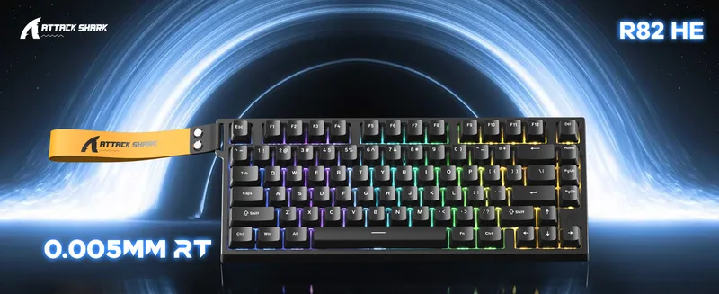 ATTACK SHARK R82 HE 8000Hz Rapid Trigger Trådbundet Gamingtangentbord