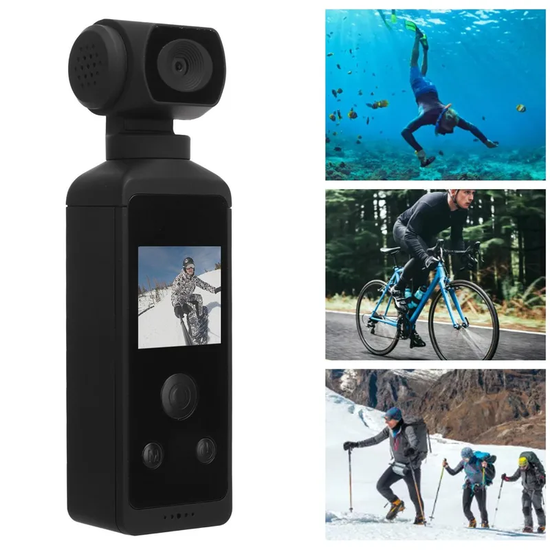 Pocket Camera 4K HD 270° Roterbar Skakbeständig WiFi Mic Clip för Utomhusbruk