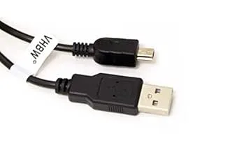vhbw 1 m svart USB-datakabel A-Mini-B 5-stift